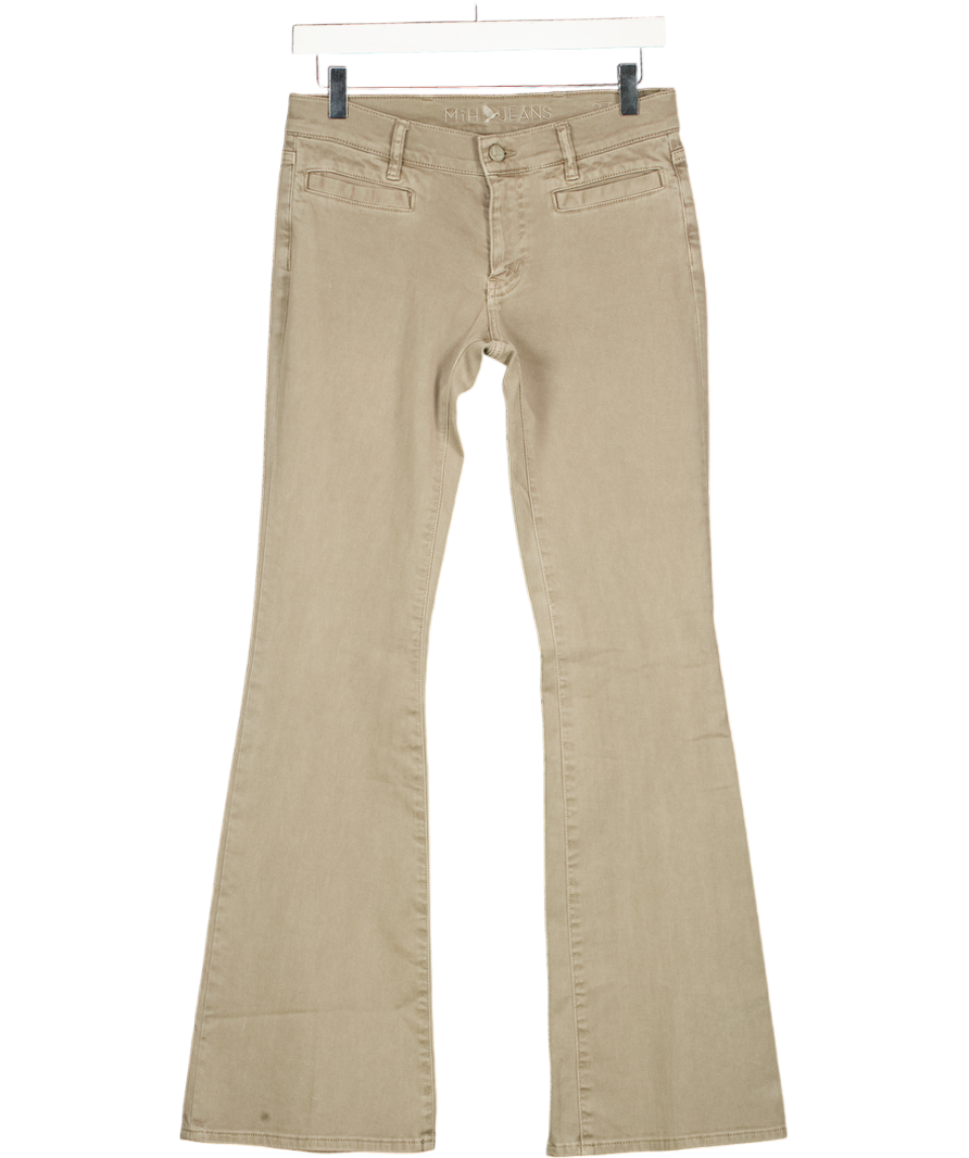 M.I.H MADE IN HEAVEN Light Khaki Green Casablance Mid-rise Flare Jeans W27