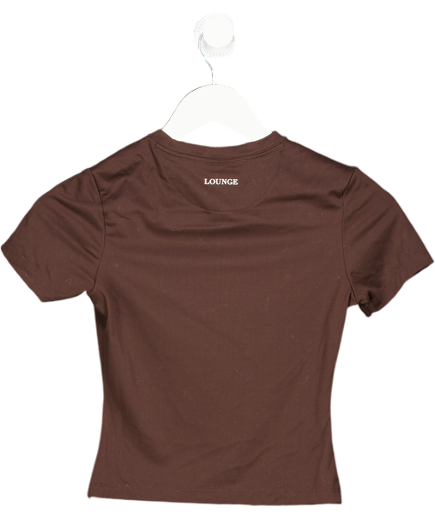 Lounge Brown Waffle Baby Tee UK XS