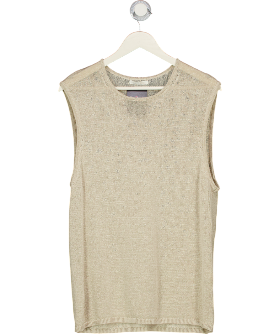 ZARA Man 2-piece Beige Linen Blend Cardigan (uk S/m) & Sleeveless Top Set UK M