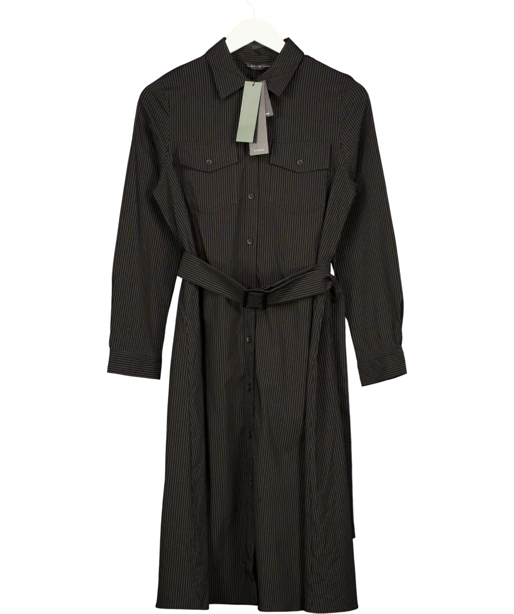 S.Deer Black Secret Love Series Striped Dress UK S