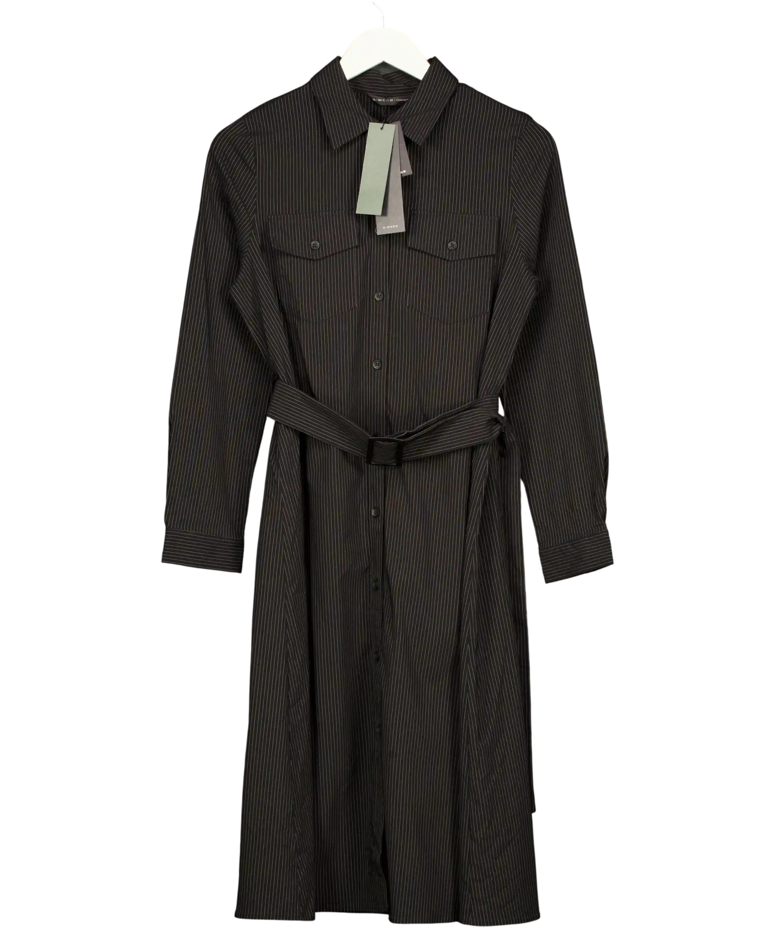 S.Deer Black Secret Love Series Striped Dress UK S