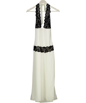 WHITE FOX Laced In Love Midi Dress Cream UK M