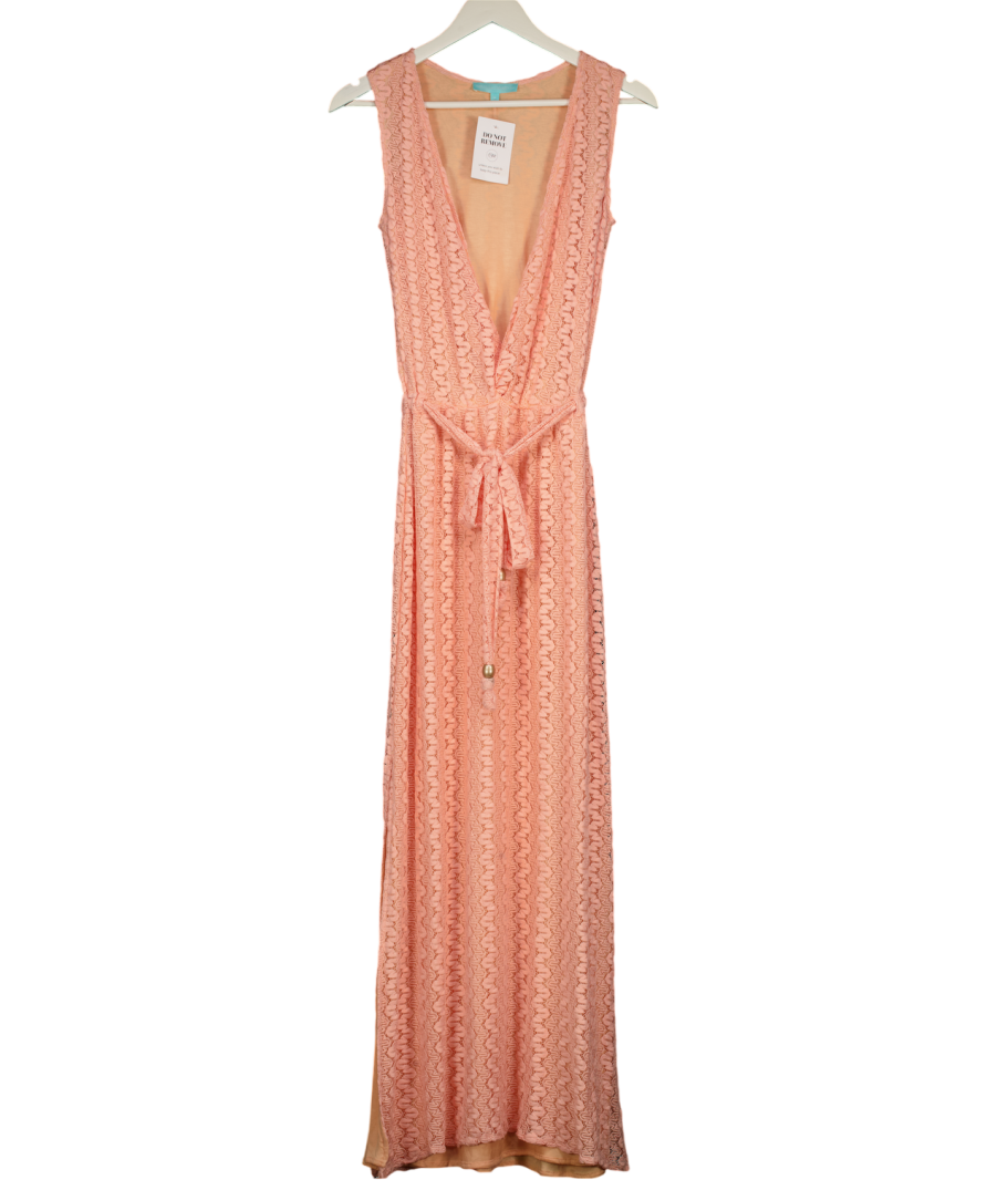 MELISSA ODABASH Coral Pink Lace Beach Dress UK S