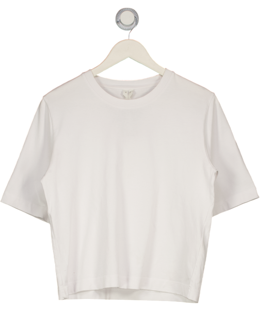 ARKET White Signature Boxy T-shirt UK XS