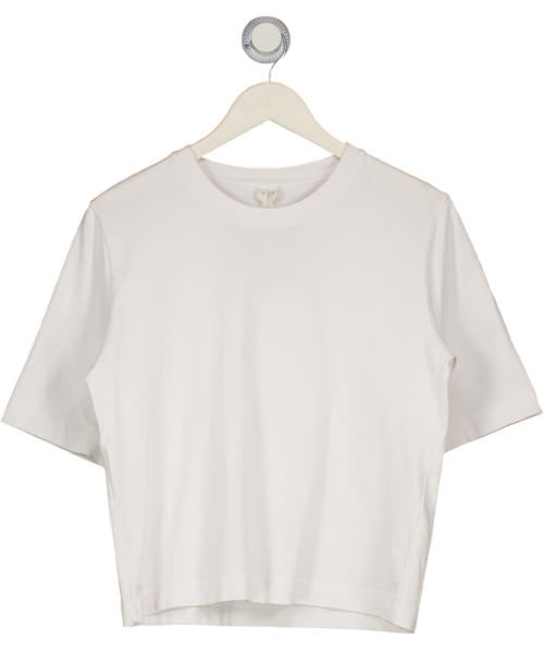 ARKET White Signature Boxy T-shirt UK XS