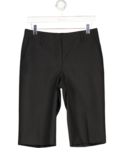 Dries Van Noten Black Tailored 100% Fine Wool Long Shorts UK 8