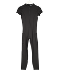 Adanola Black Full Length Short Sleeved Zip Up Unitard UK S