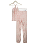 The NAP Co. Red 2-piece Ivory/red Polka Stretch Satin Cami Pyjama Set UK S