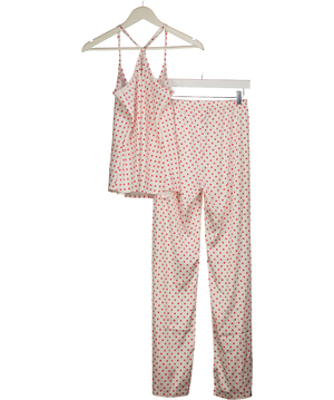 The NAP Co. Red 2-piece Ivory/red Polka Stretch Satin Cami Pyjama Set UK S