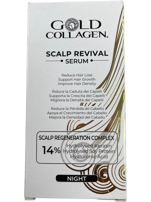 GOLD COLLAGEN Scalp Revival Serum Night Hydrates Skin & Hair