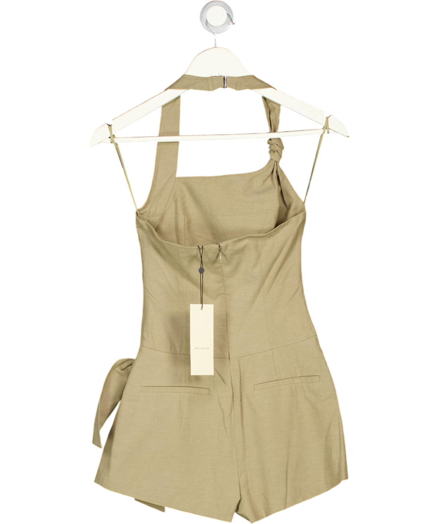 BEC + BRIDGE Olive Green Bowen Playsuit UK 4