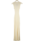 CHARCOAL Cream Rib Knit Sleeveless Maxi Dress UK 8