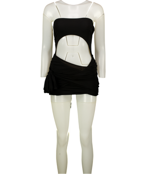 White Fox Black Mykonos Moonlight Mini Dress UK S