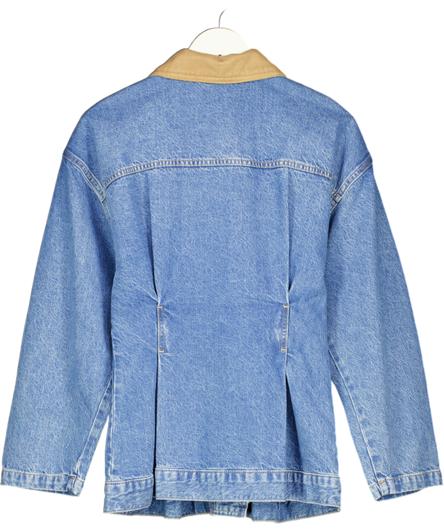 ASOS Blue Denim Cinched Waist Jacket UK 8