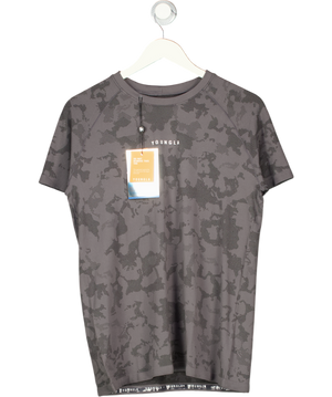 Young LA Grey Digital Camo Compression Tee UK L