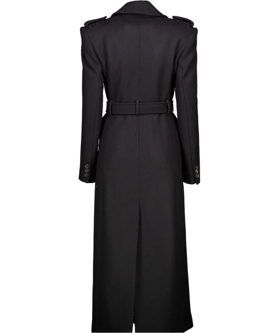 Karen Millen Black X Lydia Millen - Belted Double Breasted Coat UK 8