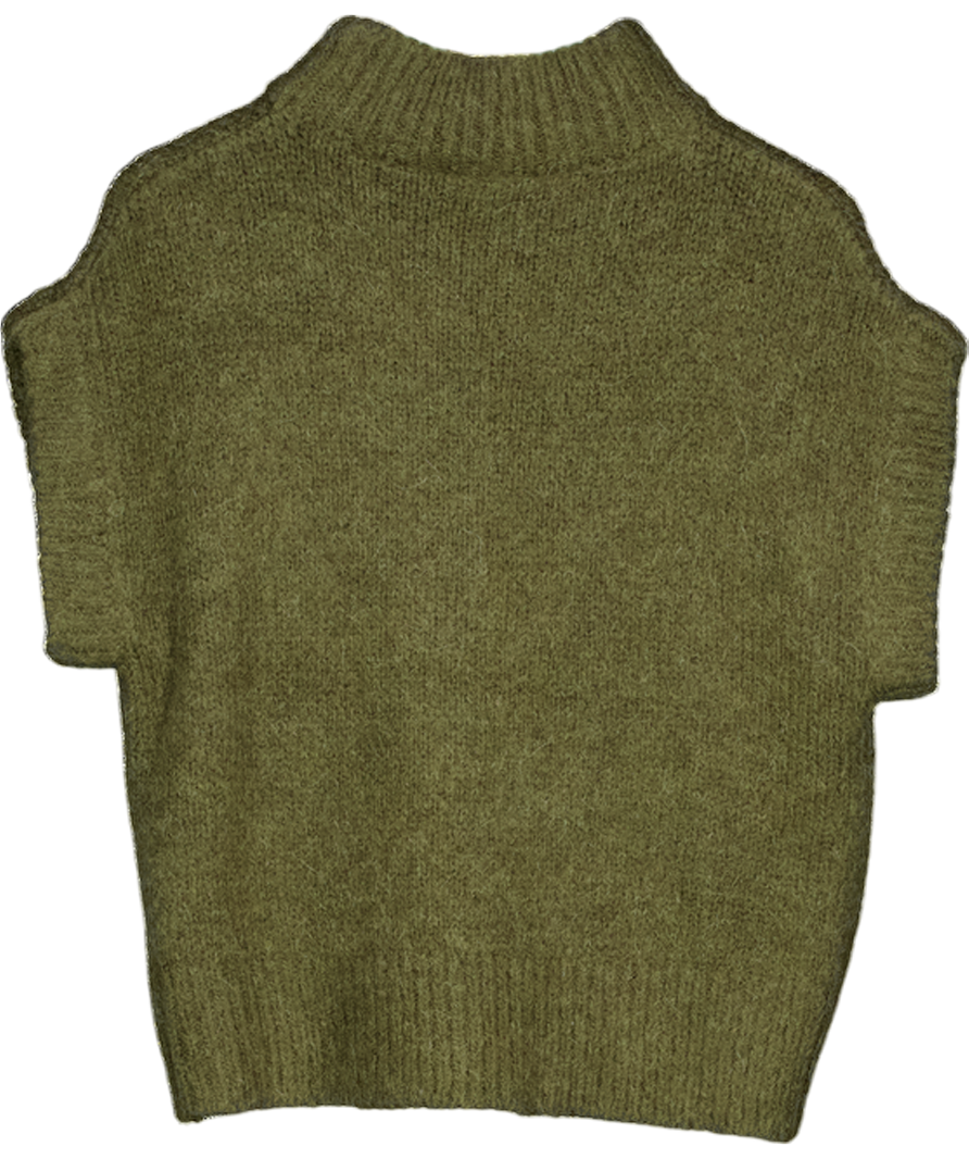 MINT VELVET Green Wool Blend Knit Top UK S