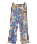 Jaded London Multicoloured Mix Marble Print Slouchy Boyfriend Jeans UK 28