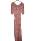 Melissa Odabash White /pink / Orange Shirred Waist Beach Midi Dress One Size