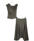 First Floor Grey Midi Skirt With Top UK S