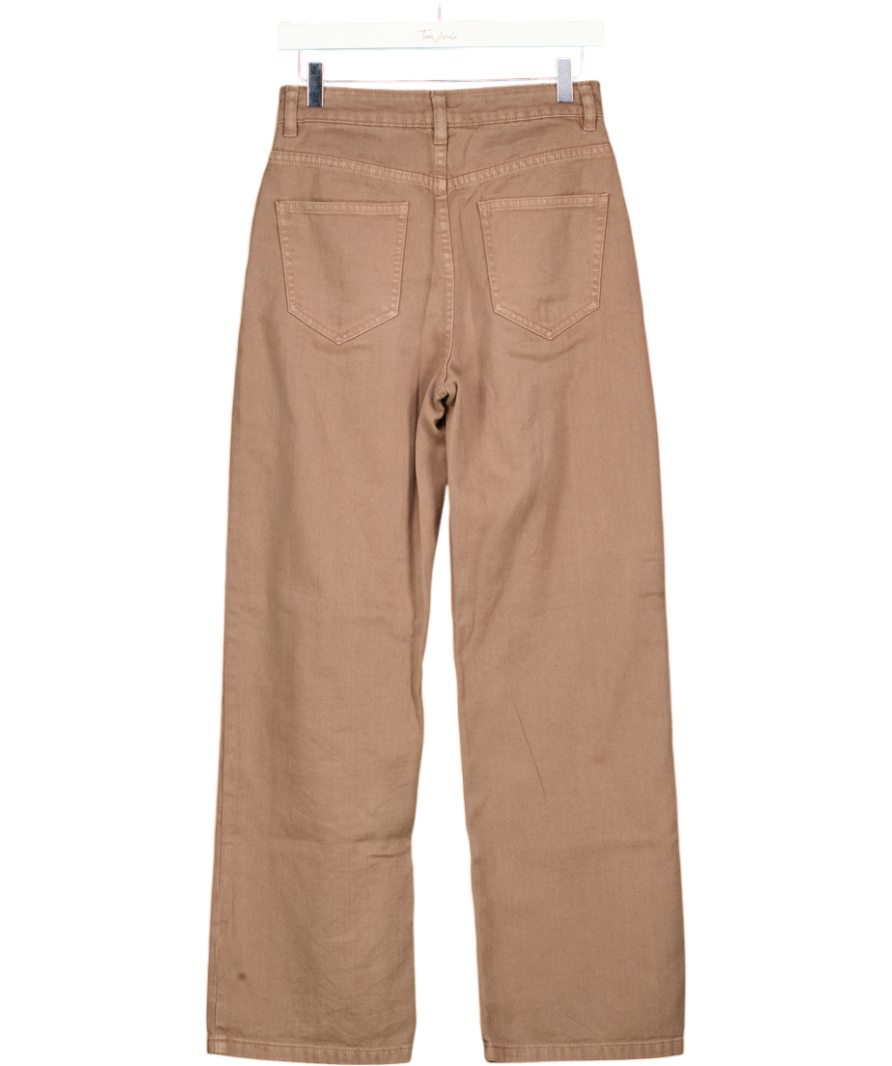 THREADBARE Straight Leg Jeans In Mocha Brown UK 8