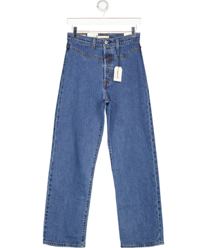 LEVI'S Mid Blue Ribcage Straight Jeans L29" W27