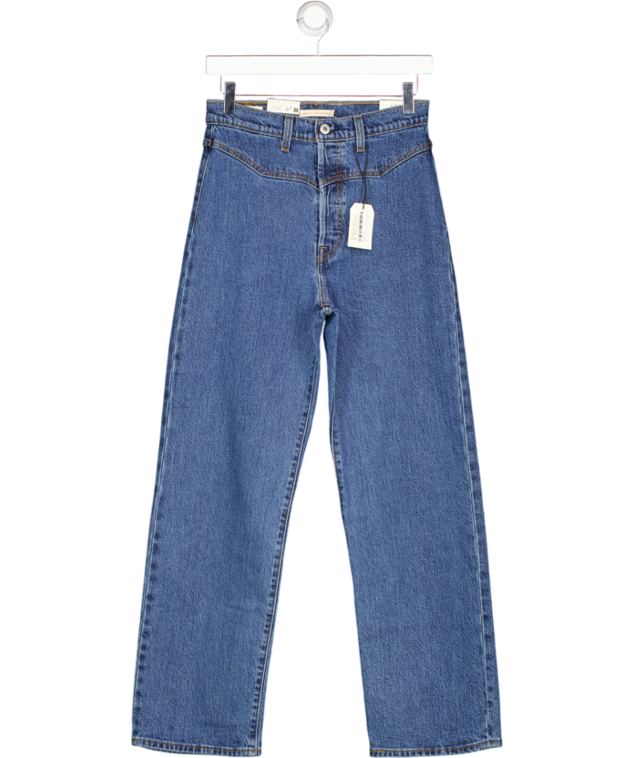 LEVI'S Mid Blue Ribcage Straight Jeans L29" W27