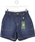 HOLLAND COOPER Dark Blue Denim Utility Shorts UK 10
