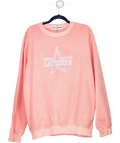 Last Lesson Pink Star Embroidered Sweater UK L