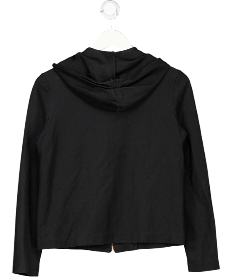 Massimo Dutti Black D235 Light Weight Hooded Jacket UK XS