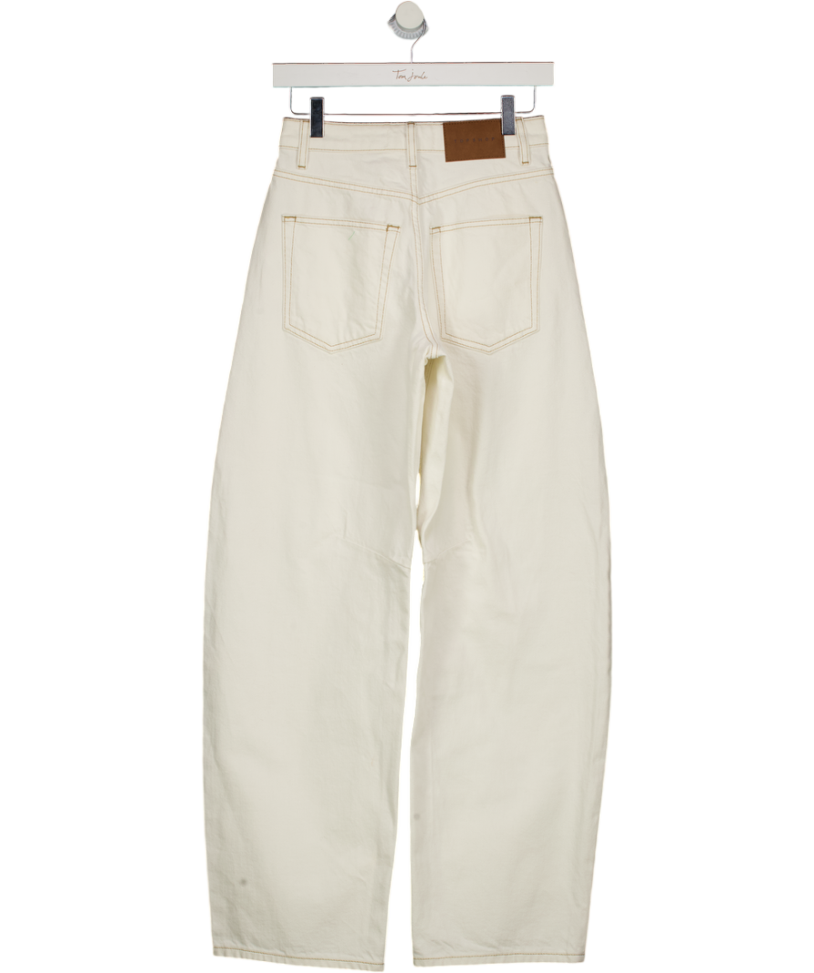 TOPSHOP Barrel Mid Rise Jean In Bone White L32 W24