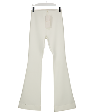 ZARA White Flare Trousers With Vents UK S