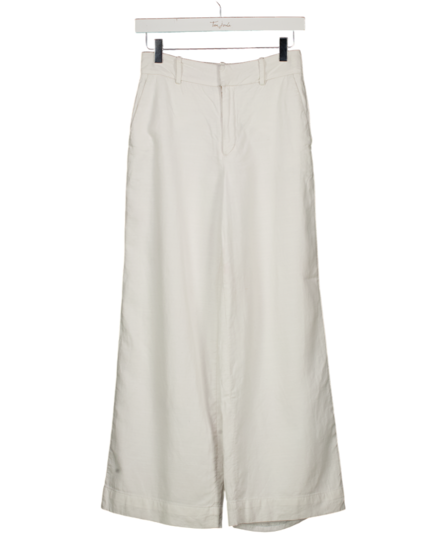 HOUSE OF CB Tasha White Linen Mix Trousers UK M