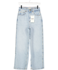 Sezane Bleach Blue High Rise Flare Le Crop Jeans UK 8