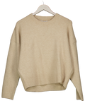 ZARA Beige Supersoft Wool Blend Crew Neck Jumper UK M
