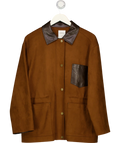 Fabrique Brown X Sang-hee Chun Oversize Suede-effect Workwear Jacket UK S