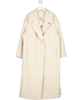 NOBODY'S CHILD Cream Relaxed Brushed  Wool Blend Coat UK M