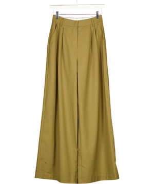 4th & Reckless Green Pleated Wide Leg Trouser UK 6
