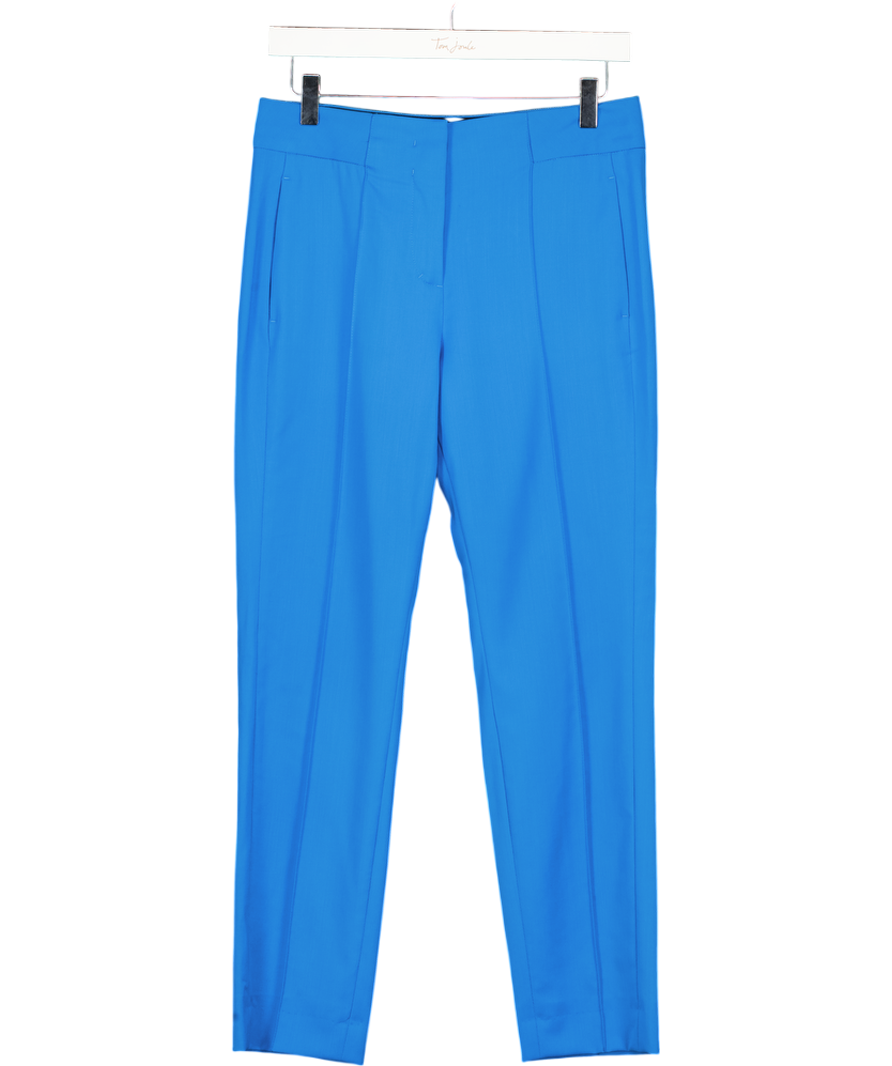DOROTHEE SCHUMACHER Turquoise Blue Tapered Seam Detail Wool Cigarette Trouser Sz1 UK XS