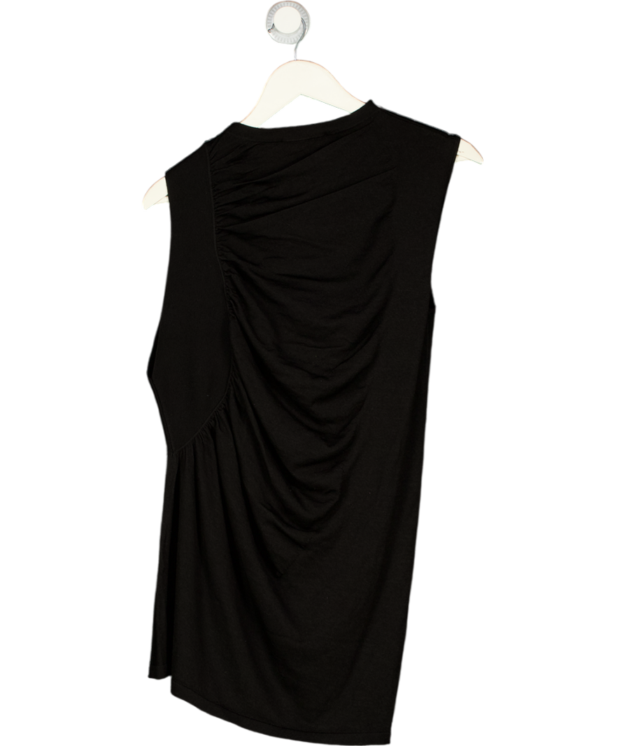 ODDMUSE Sheer Gathered Detail Top   Black UK L