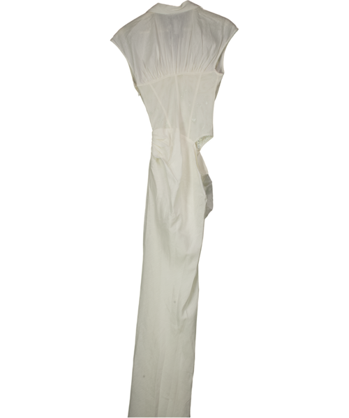 Meshki Cream Saphira Shirt Corset Maxi Dress - White UK S