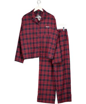WHITE FOX 2-piece Navy / Red That Time Of Year Pyjama Set UK S/M