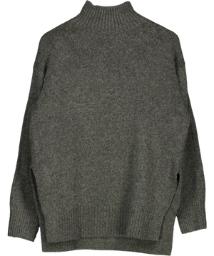 H&M Grey Marl Oversized Polo-neck Jumper UK S