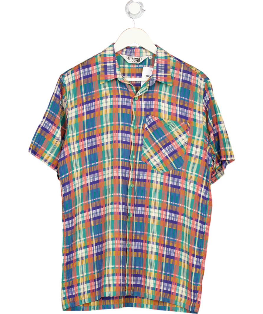 Missoni Multicoloured Uomo Checkered Short Sleeve Shirt UK S