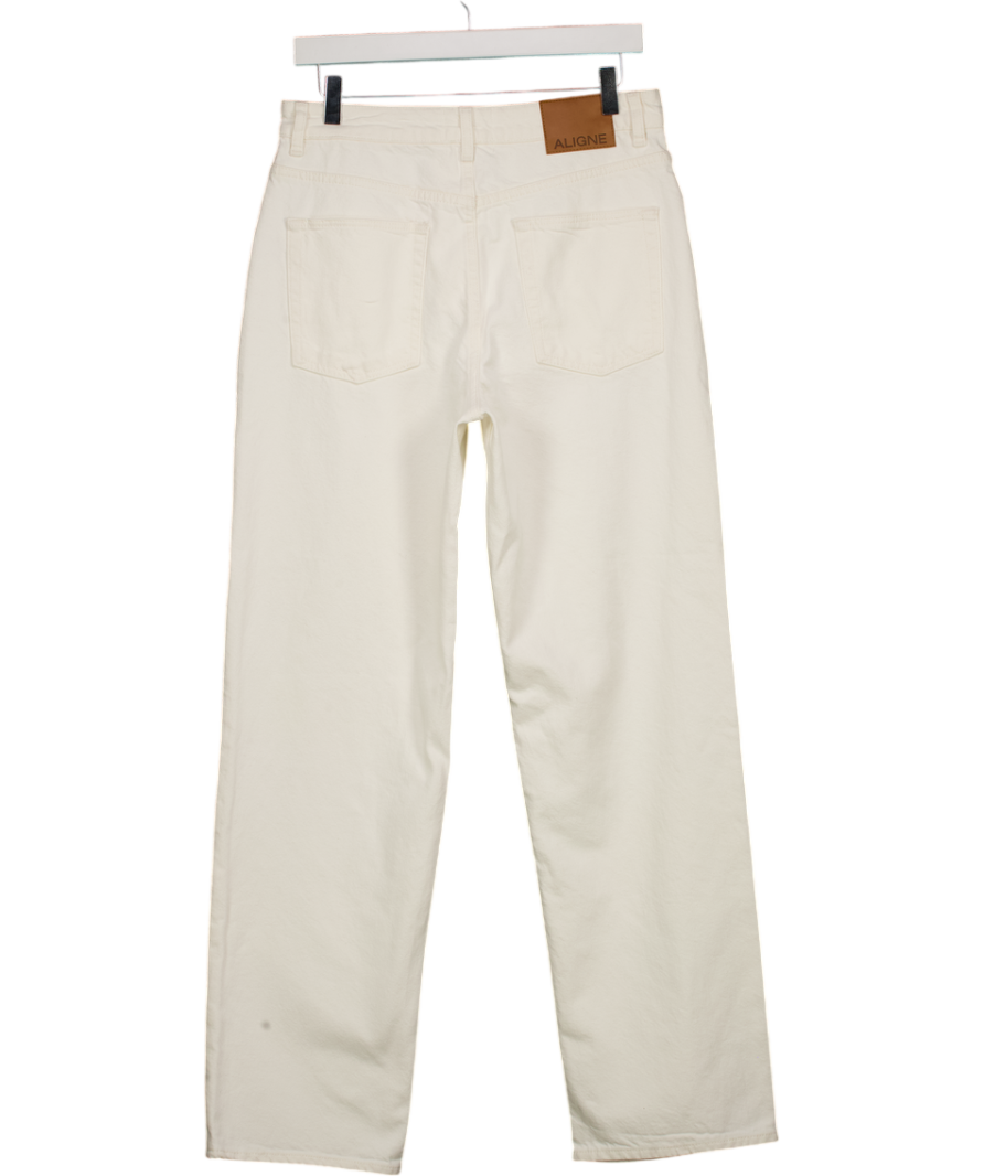 ALIGNE Cream High Rise Straight Leg Jeans W29