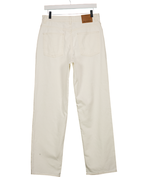 ALIGNE Cream High Rise Straight Leg Jeans W29