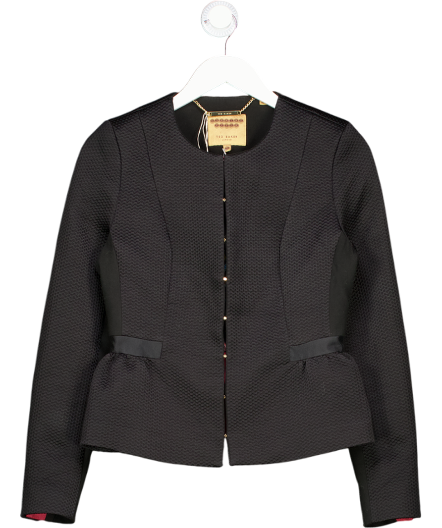 Ted Baker Black Jacquard Blazer UK 10