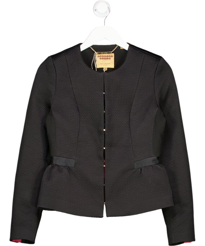 Ted Baker Black Jacquard Blazer UK 10