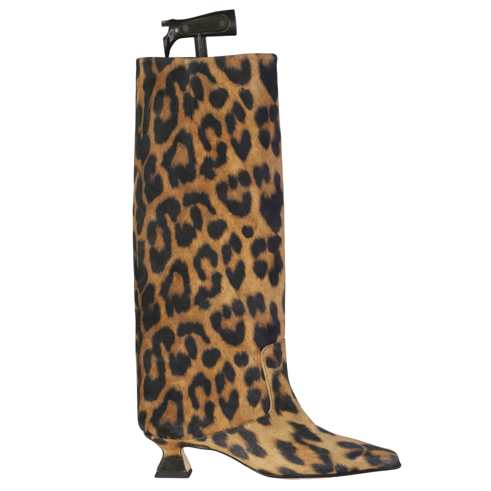 MIISTA Brown Animal Print Suede Effie Boots UK 6 EU 39 👠
