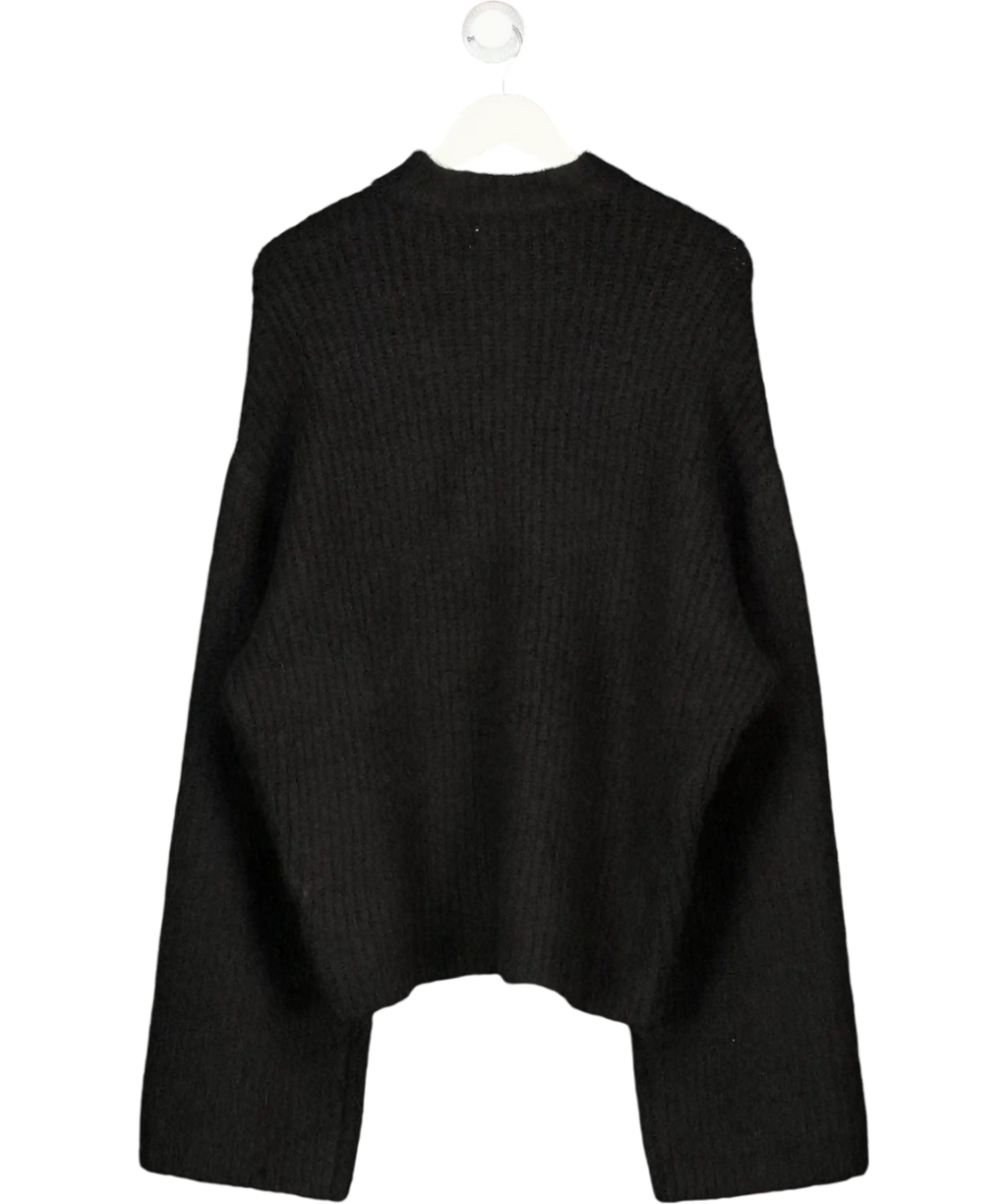 ENTIRE STUDIOS Black Oversize Alpaca Blend Jumper UK XS